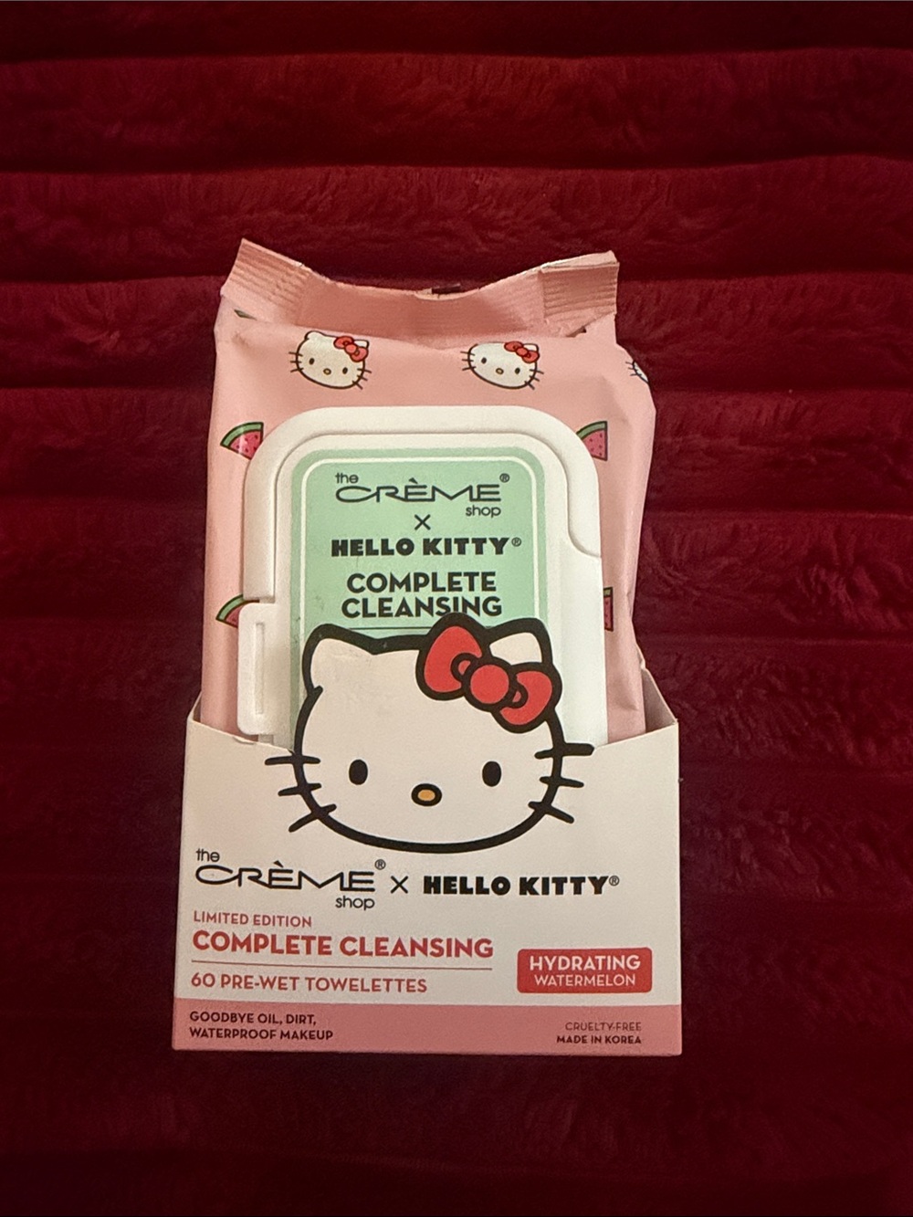 The Crème Shop x Hello Kitty Complete Cleansing Wipes - Pink